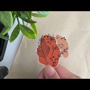 3/$20 CLEAR Floral Minimal Stickers | Vinyl Stickers